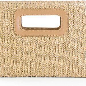 Women's Woven Straw Clutch Purse Small Crossbody Summer Shoulder Bag